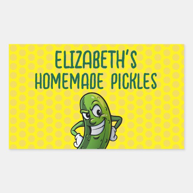 Hausgemachte Pickles Rechteckiger Aufkleber (Vorderseite)