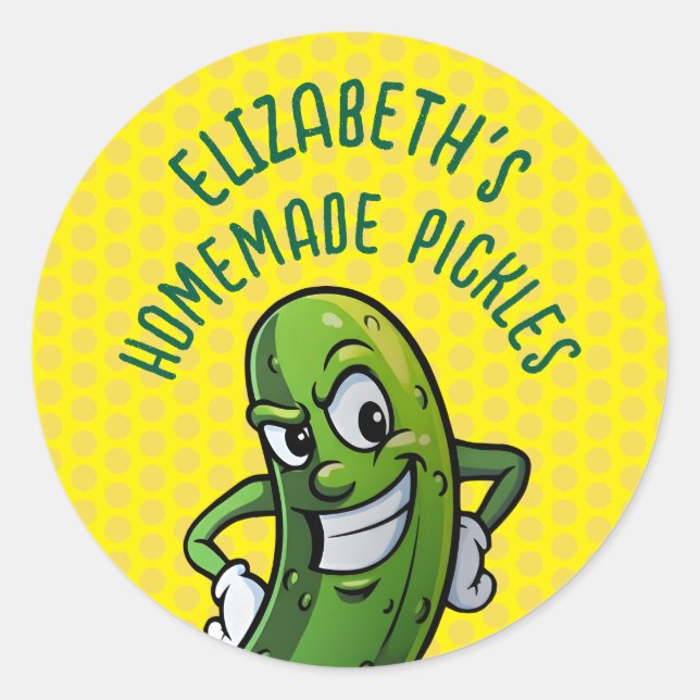 Hausgemachte Pickles Runder Aufkleber (Vorderseite)