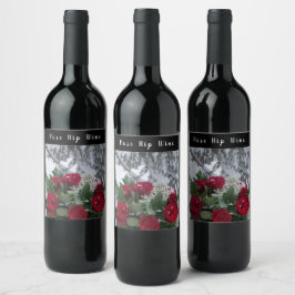 Hausgemachte Rose Angesagt Vino Roter Winterschnee Weinetikett