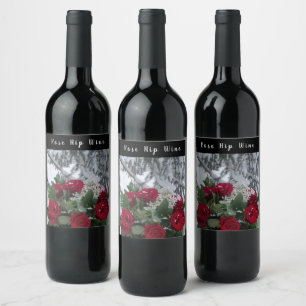Hausgemachte Rose Angesagt Vino Roter Winterschnee Weinetikett