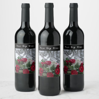 Hausgemachte Rose Angesagt Vino Roter Winterschnee Weinetikett