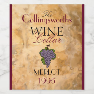 Hausgemachte Rote Merlot Personalisierte Weinflasc Weinetikett