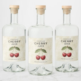 Hausgemachte Säfteetiketten Vintager Stil Alkoholflaschenetikett