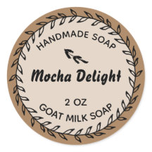 Hausgemachte Seife Rustikale Landkranz Mocha