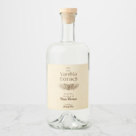 Hausgemachte Vanilla Extract Food and Beauty Label Alkoholflaschenetikett