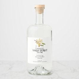 Hausgemachte Vanilla Extract Food and Beauty Label Alkoholflaschenetikett