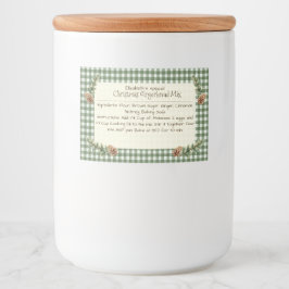 Hausgemachte Weihnachtsgebäck Mix Gingham Pine Con Lebensmitteletikett