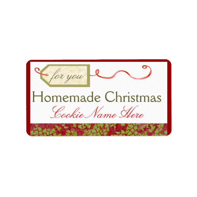 hausgemachte Weihnachtsrezepte Adressaufkleber (Vorne)