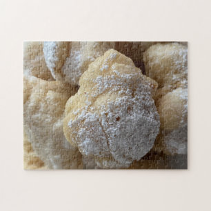 hausgemachte Zeppole Fried Donut Teig Zuckerküst