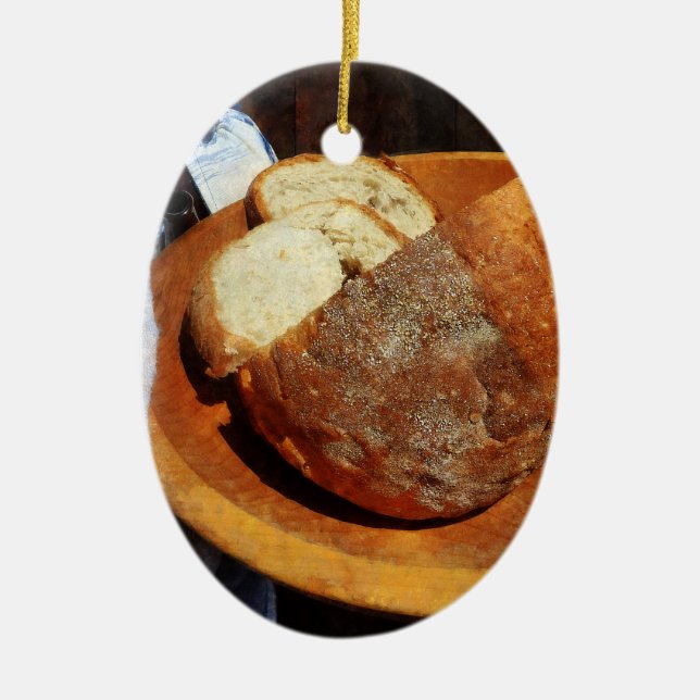 hausgemachtes Brot Keramikornament (Vorne)