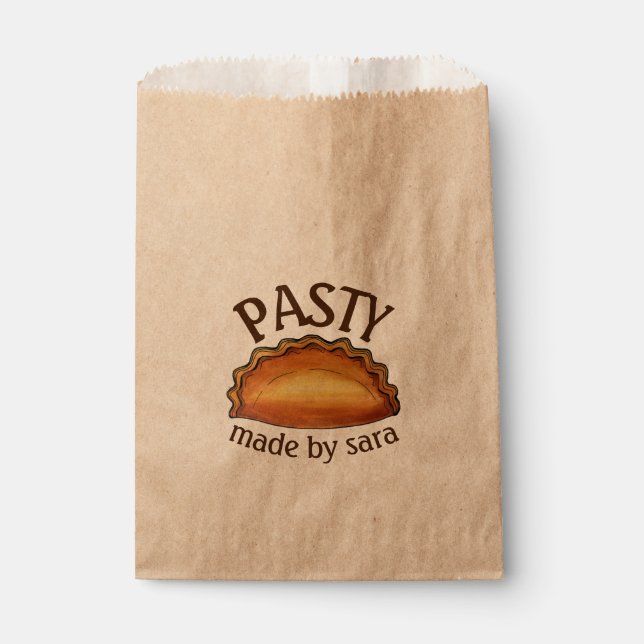 hausgemachtes Fleisch Pasty Britische Konditorei g Geschenktütchen (Vorderseite)