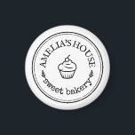 Hausgemachtes rustikales Firmenlogo in weiß Magnet<br><div class="desc">Das hausgemachte rustikale Firmenlogo ist ein individueller sozialer, einfacher Promotion-Magnet mit einem minimalistisch schwarz-weiß Magneten mit handgefertigtem Gefühl. Schön für Markengeschenke für die Kunden der Konditorei und Bäckerei Kleinunternehmen, Lebensmittel Mitarbeiter personalisiert und Werbegeschenk, als personalisierte Geschenke für Koch, und für alle Handwerker und Handwerker. Sie können Ihr eigenes Logo erstellen,...</div>