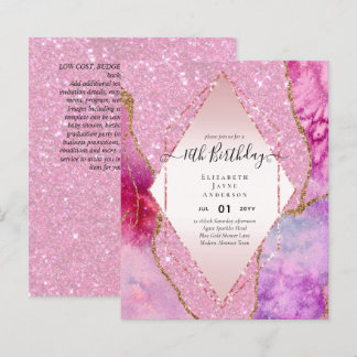 HAUSHALT 16. Geburtstag Glittery AGATE Sparkle Ein