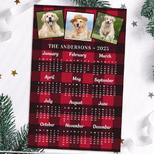 Haushalt 2026 Buffalo Kariert Red Foto Calendar Ca