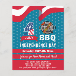 HAUSHALT 4. JULY Red White Blue GRILLEN Einladung