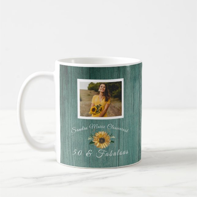 Haushalt 50 und umfangreich | Sonnenblume Aquamari Kaffeetasse (Links)