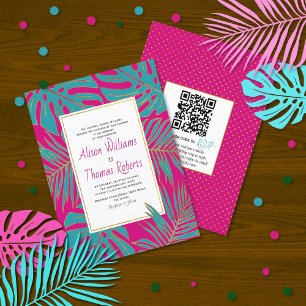HAUSHALT aquamarin magenta pink Blätter Hochzeitse