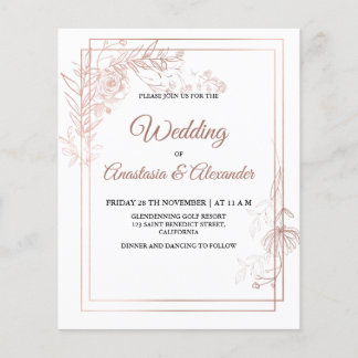 Haushalt/Blumenladen & Grüne/Einladung Hochzeit. F Flyer