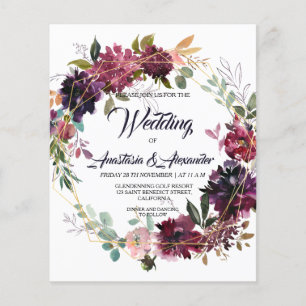 Haushalt/Blumenladen & Grüne/Einladung Hochzeit. F Flyer