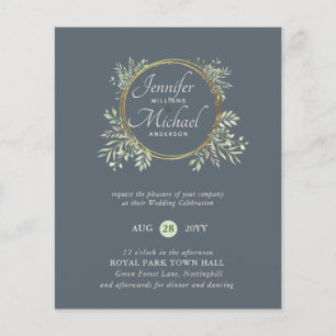 HAUSHALT Botanische Landschaft Hochzeit Einladung