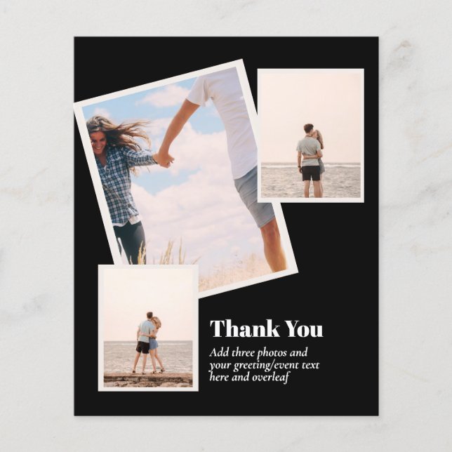 HAUSHALT DANK IHNEN Foto Collage Moderne Flyer (Vorne)