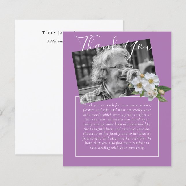 HAUSHALT Danke für das FOTO zur Beerdigung (Vorne/Hinten)