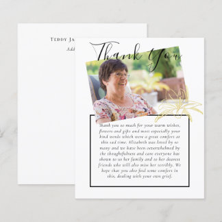 HAUSHALT Danke für das FOTO zur Beerdigung