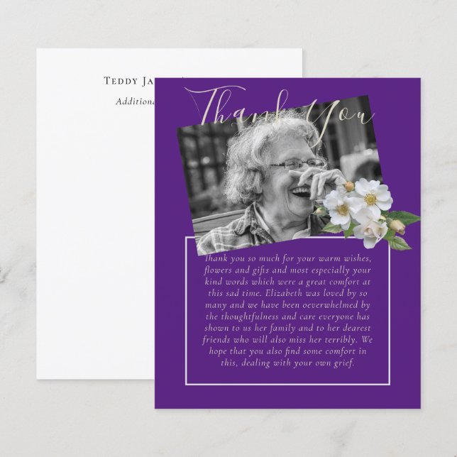 HAUSHALT Danke für das FOTO zur Beerdigung (Vorne/Hinten)