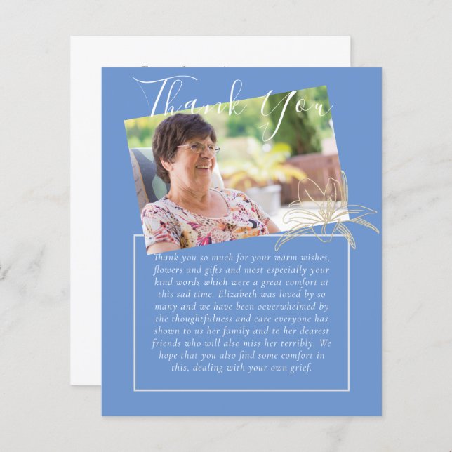 HAUSHALT Danke für das FOTO zur Beerdigung (Vorne/Hinten)