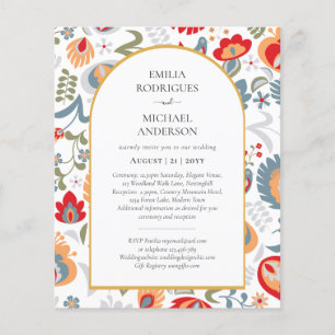 HAUSHALT Doppelseitige BILINGUALE Hochzeitskunst Flyer