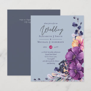 HAUSHALT Dusty Blue Lila Floral Wedites