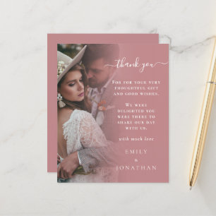 HAUSHALT Dusty Rose Foto Hochzeit Vielen Dank