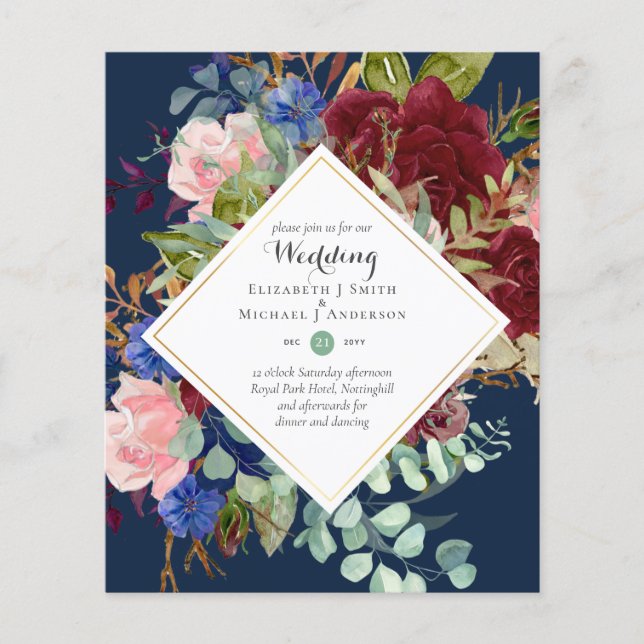 HAUSHALT Einladungen zur Hochzeit der Marine Burgu Flyer (Vorne)