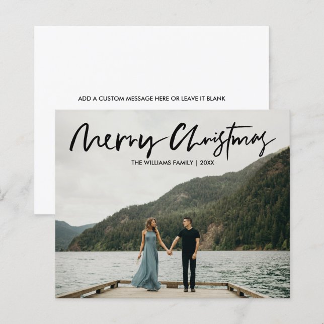 HAUSHALT Elegante Minimal MERRY CHRISTMAS (Vorne/Hinten)