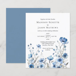 HAUSHALT Elegantes Bohemisches Dusty Blue Floral W