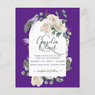 HAUSHALT Elegantes Rosenfest Hochzeit Einladung Flyer