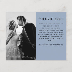 HAUSHALT Foto Hochzeit Danke, Modern Blue Flyer