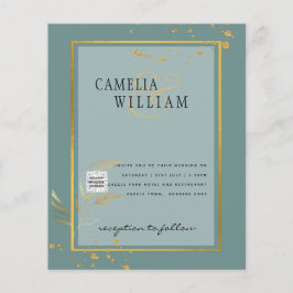 HAUSHALT FOTO Hochzeit Einladung QR CODE UAwg Gree Flyer