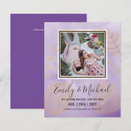 HAUSHALT FOTO Hochzeit SPAREN DIE DATEN Boho Abstr