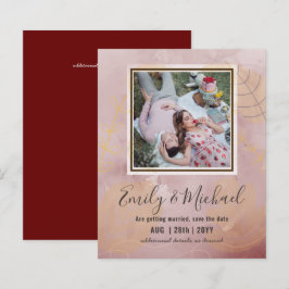 HAUSHALT FOTO Hochzeit SPAREN DIE DATEN Boho Abstr