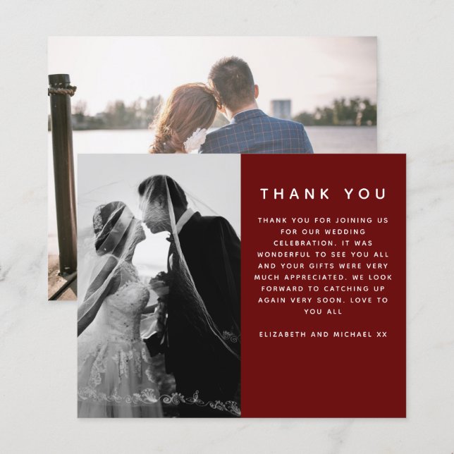 HAUSHALT Foto Wedding Vielen Dank, dass Sie die mo (Vorne/Hinten)