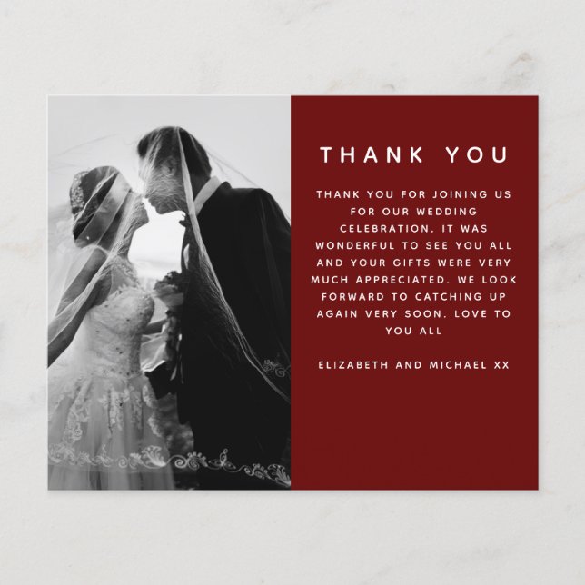 HAUSHALT Foto Wedding Vielen Dank, dass Sie die mo Flyer (Vorne)