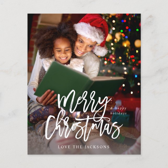 Haushalt Frohe WeihnachtskalligraphieVertikales Fo (Vorderseite)