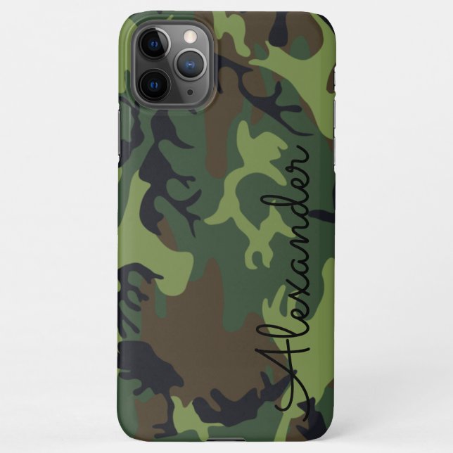 HAUSHALT FÜR personalisierte grüne CAMOUFLAGE Camo iPhone Hülle (Rückseite)