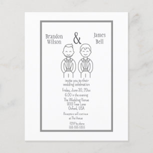 HAUSHALT Gay Couple Wedding Einladung Flyer