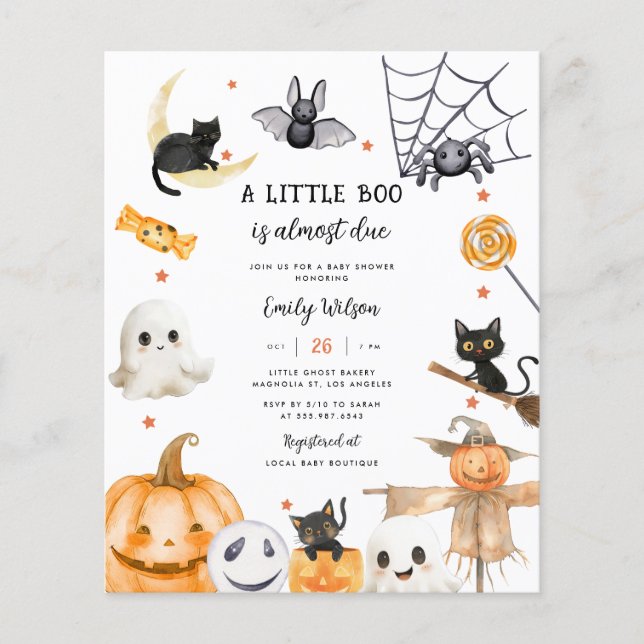 HAUSHALT Halloween Ghost ein kleines Boo Baby Dusc Flyer (Vorne)