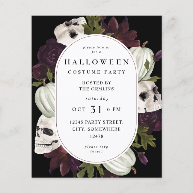 Haushalt Halloween Lila Party Flyer (Vorne)
