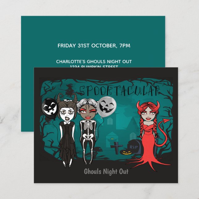 HAUSHALT Halloween Spooktacular Ghoulennacht-Out (Vorne/Hinten)