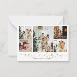 HAUSHALT Herzbuch Gold Frohe Weihnachten 5 Foto Mitteilungskarte