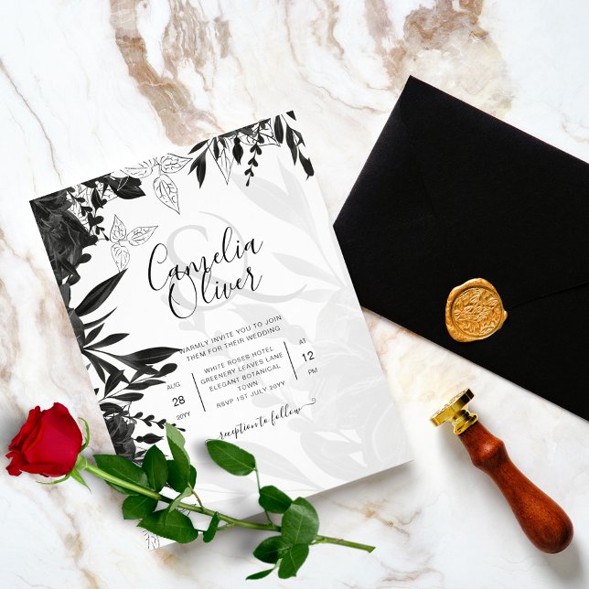 HAUSHALT Hochzeit Einladung Black Rose Gothic Flyer (Von Creator hochgeladen)